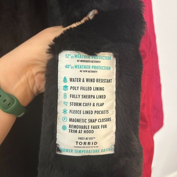 Torrid Womens Winter Coat Size 4 Nylon 3 In 1 Parka Puffer Plus Size Long Sleeve - Picture 5 of 16